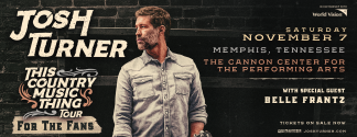 Josh Turner Concert Graphic for the Cannon Center