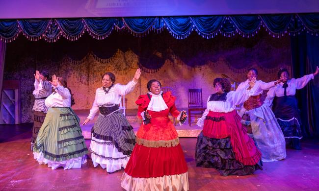 Actors on stage at Hattiloo Theatre's production of "Jubilee."