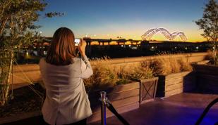 A view of Mighty Lights from Mississippi River Terrace