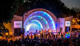 The Levitt Shell in Memphis' Overton Park hosts free concerts in spring, summer and fall. | Philip Van Zandt